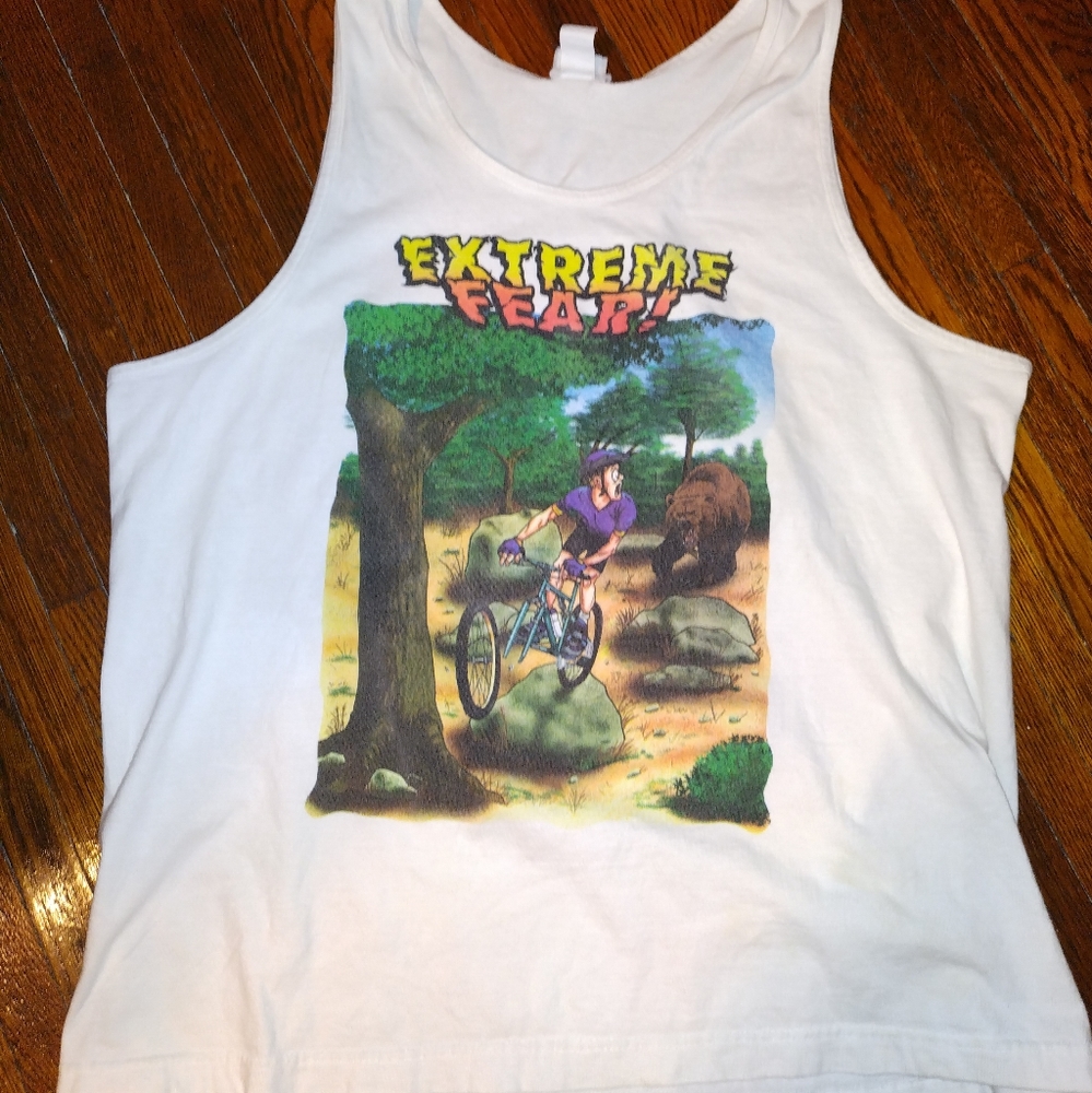 Vintage tnt by trau & loevner " extreme fear " tank top mens XL.